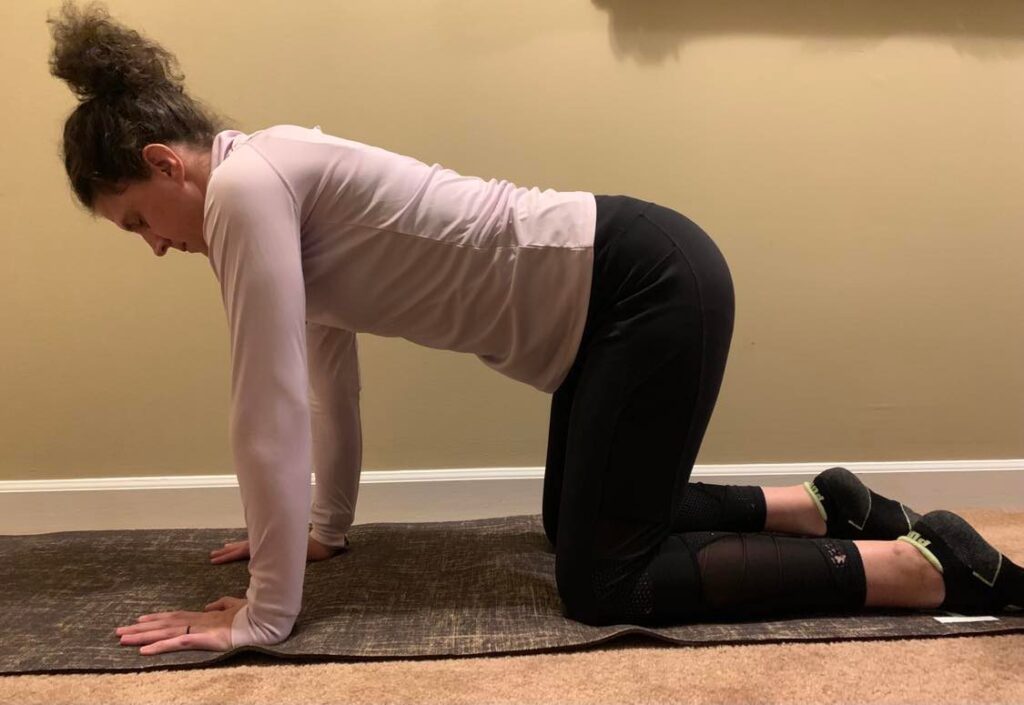 Child pose stretch neck pain stiffness